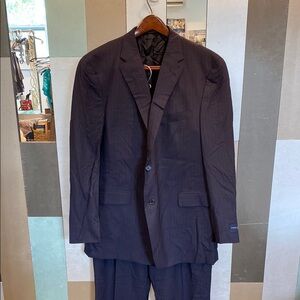 NWT Vintage 90s Tommy Hilfiger Men's Navy Blue Suit Blazer Coat Jacket and Pants